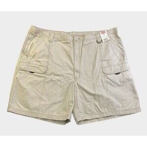 NWT Men's Wrangler Hiker Shorts Size 48 Khaki Multi Pocket Cargo Hiking